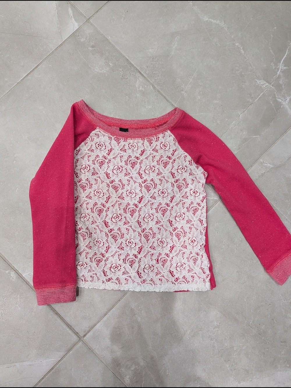 4/$20 Jessica Simpson Lace Detail Long Sleeve Top – Girls Size 5